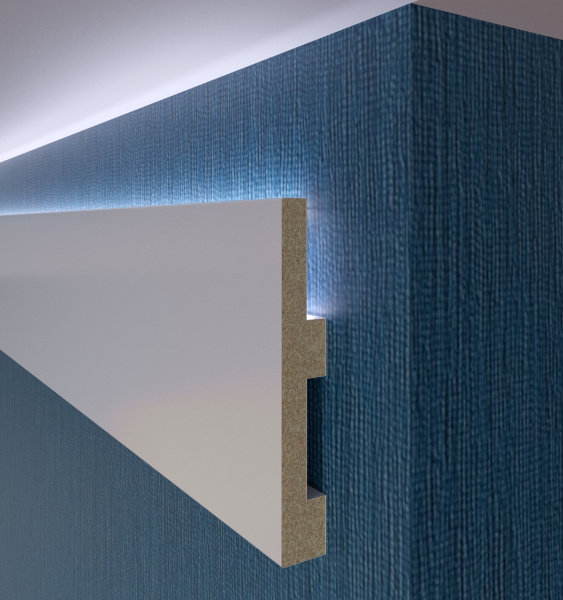 Карниз для подсветки EVROWOOD M06 LED ( д 2000 х в 80 х ш 18 мм)